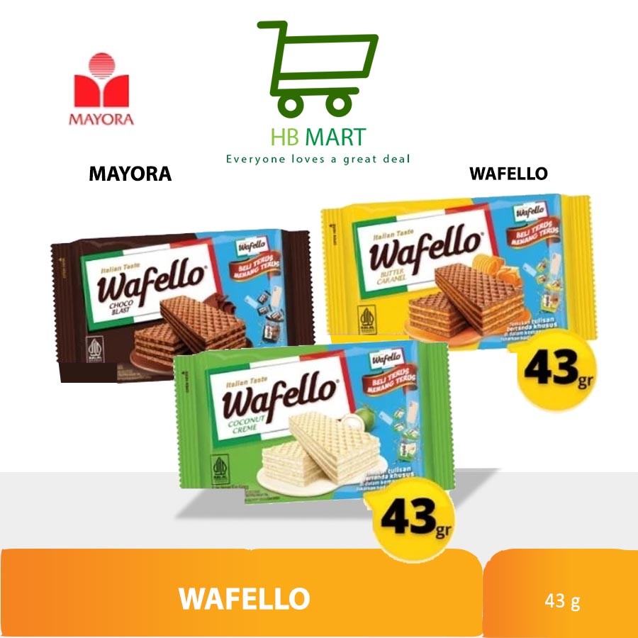 

WAFELLO WAFER 1 PACK 43g x 10 Pcs