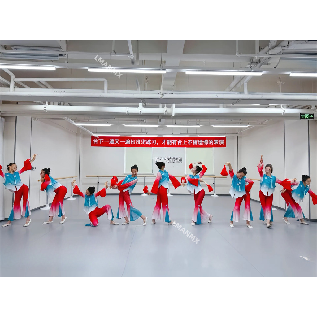 New  ildren's classical dance, fan dance, yangko costume, small flower opera dance performance costu