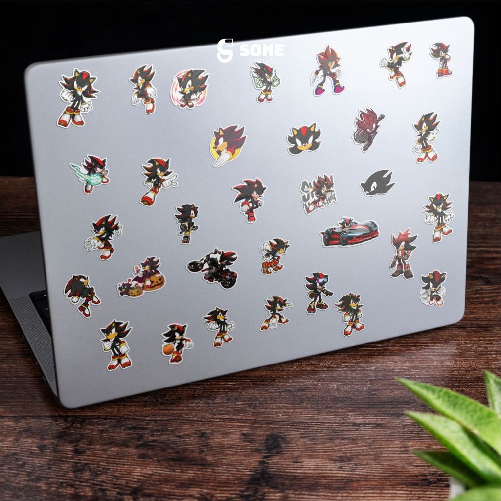 

Sticker Pack Shadow The Hedgehog Aesthetic Paper Vinyl Waterproof Dekorasi Stiker Laptop Buku Journal Koper