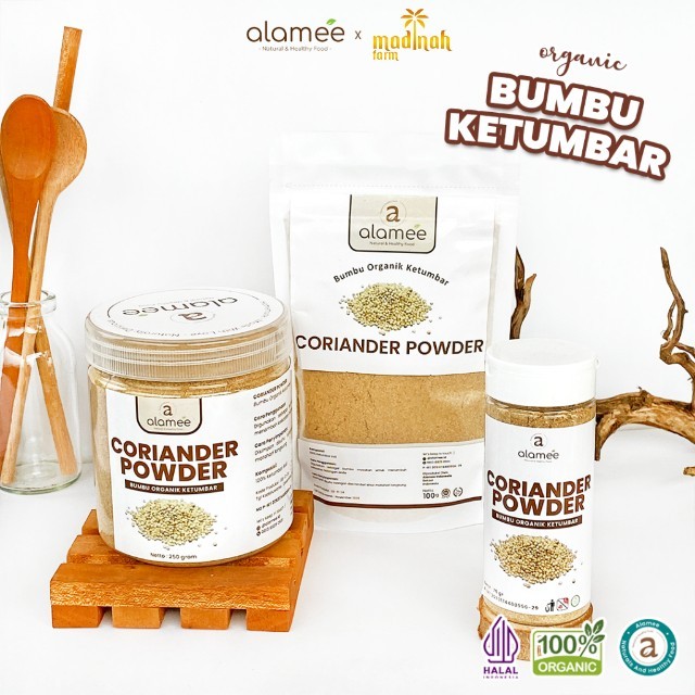 

ALAMEE Ketumbar Bubuk Organik Bumbu Dapur Instan Coriander Powder Murni Asli Tanpa Campuran madinah