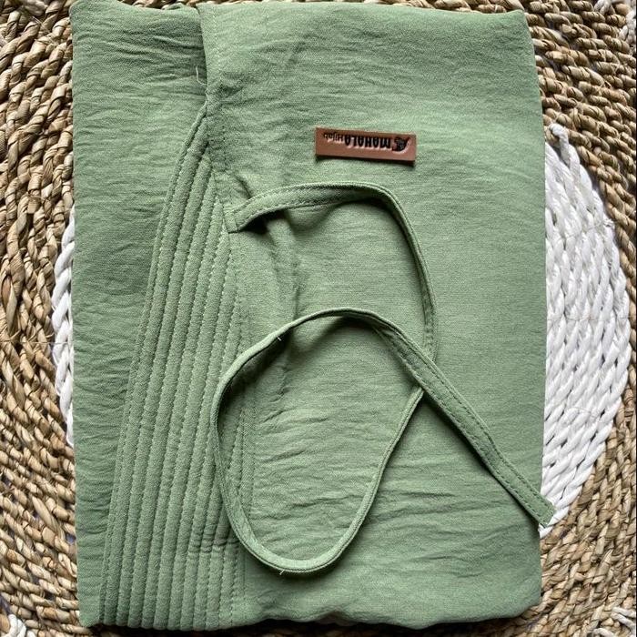 Hijab Bergo Pet Crinkle XL Mahala Hijab - Desain Modis & Ukuran Besar - Muslim - SAGE, XL