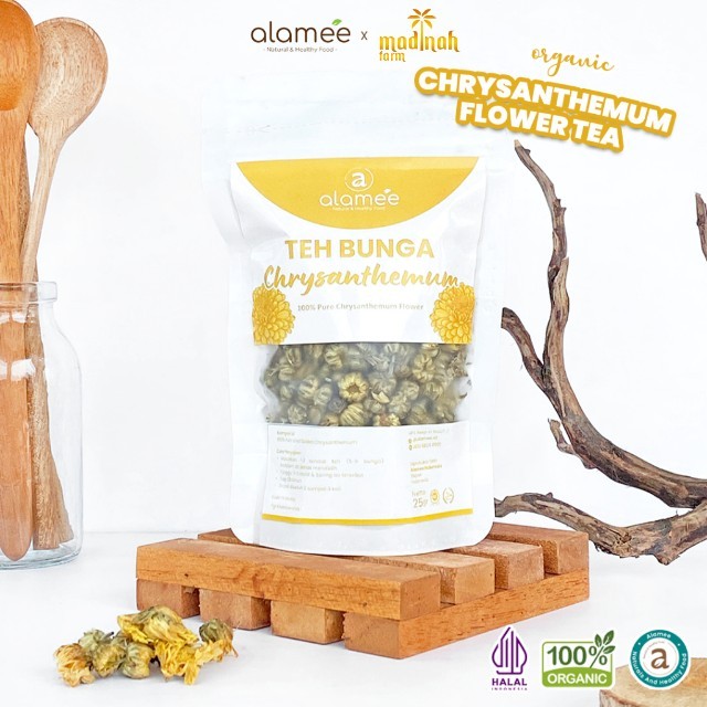 

Teh Bunga Chrysanthemum Tea Krisan Emas Golden Crysant Herbal Alami Organik Alami Crysanthemum 25gr madinah