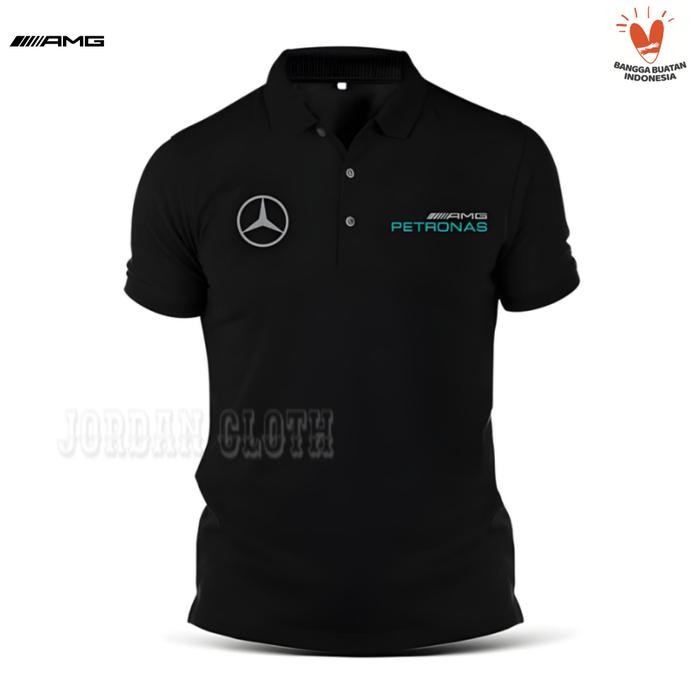 Polo shirt Tshirt Kaos Kerah Mercedes F1 Amg Petro Nas Kaos Mobil Kaos Big Size Polo Big Size -