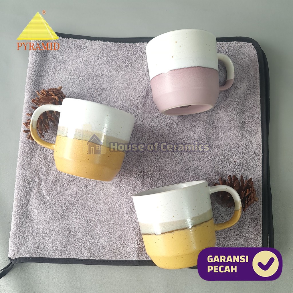 PYRAMID Mug Keramik PORCELAIN Series Cangkir Cantik Aesthetic