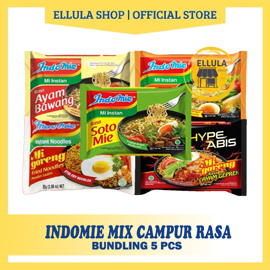 

ELLULA Shop - (5 LEBIH HEMAT) INDOMIE BUNDLING 5 BISA DI MIX