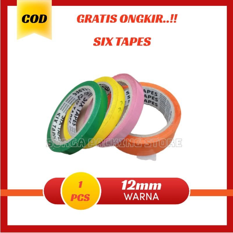 

Isolasi warna warni | solatip warna warni 12mm X 72yard | Lakban warna warni termurah