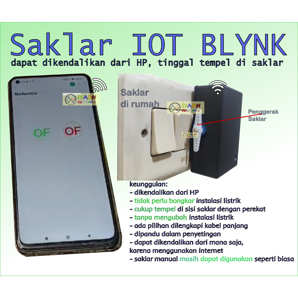 JAMIN MURAH Saklar IOT BLYNK - menjual hardware siap blynk menyalakan dan mematikan saklar IOT(BISA 