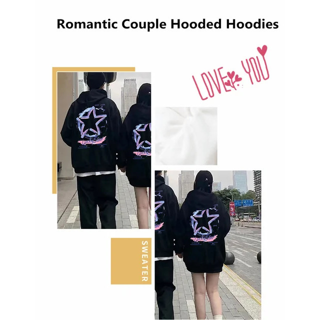 Hoodie Lucky Star Hoodie Pria Wanita Hoodie Couple Pasangan Kapelan Hoodie Polos Jumbo by AR_Z.D