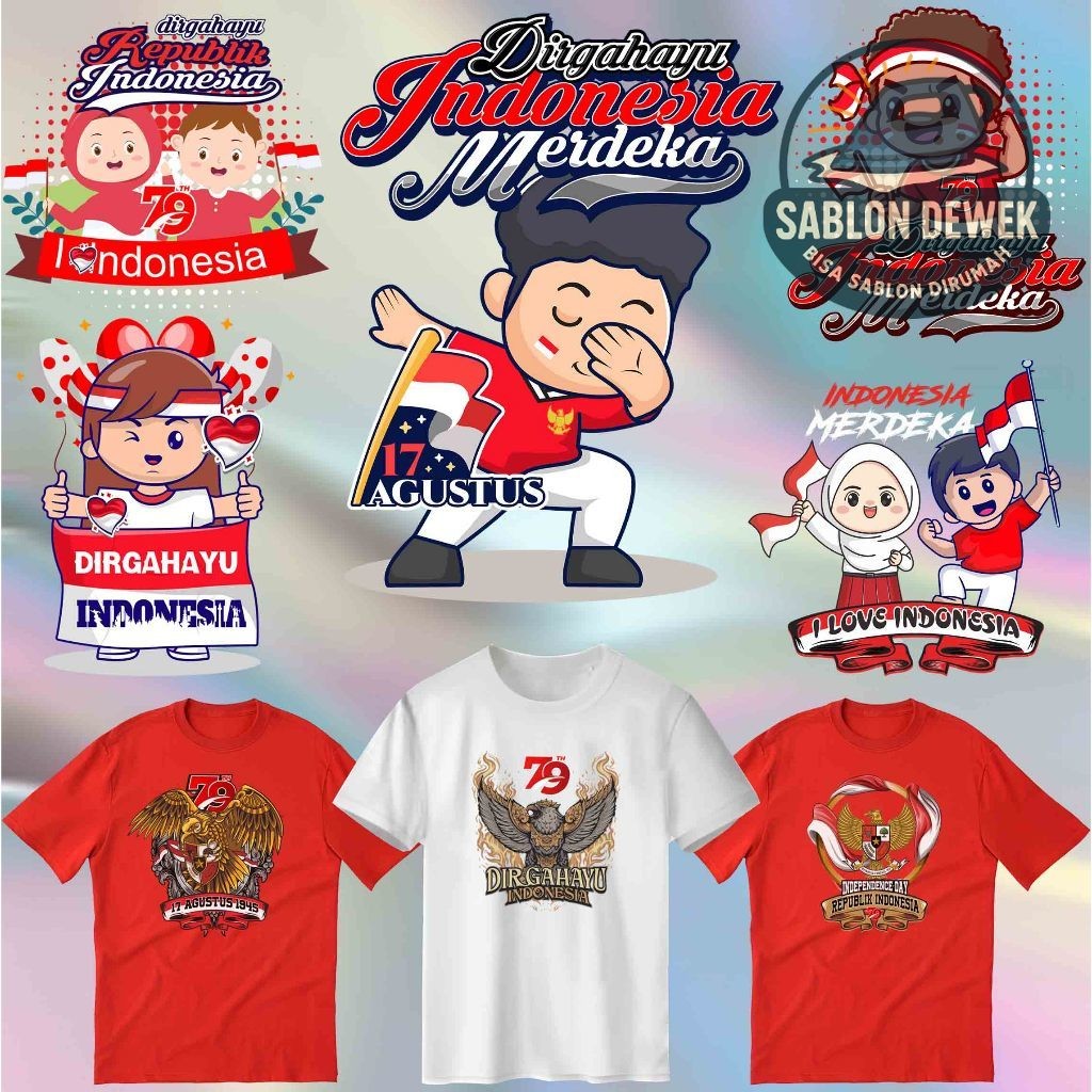 

SABLON STICKER DTF UKURAN 19CM TEMA KEMERDEKAAN