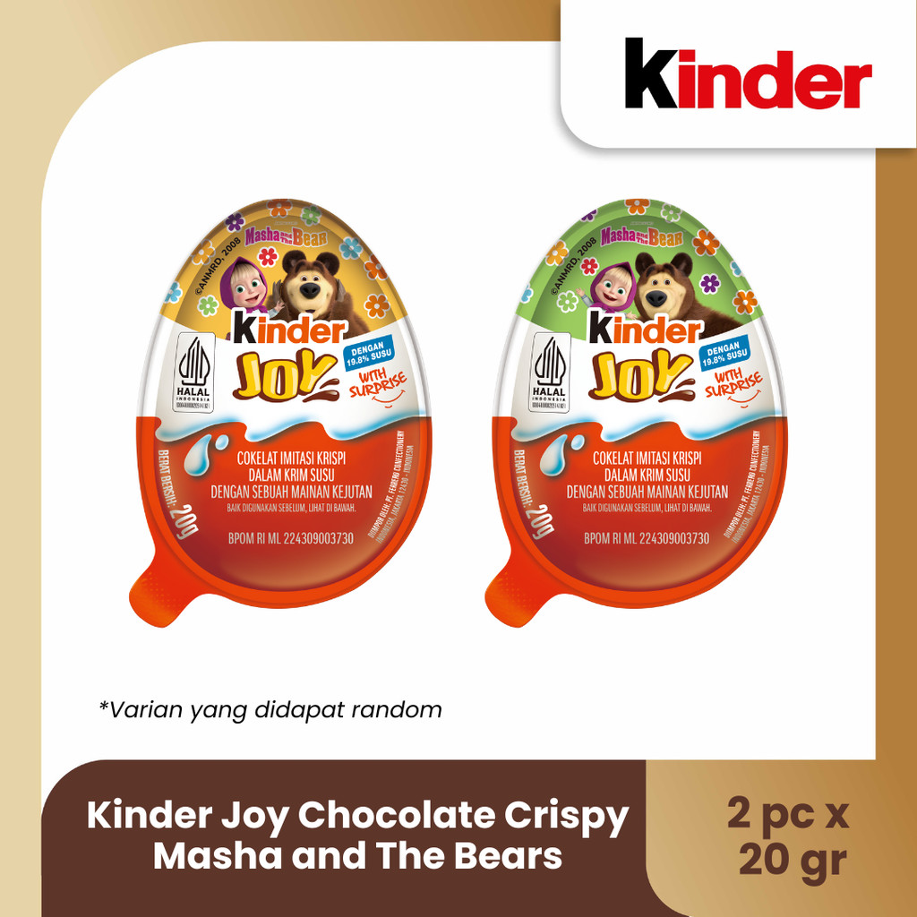 

Kinder Joy Special Edition Masha & The Bear Chocolate Crispy 20gr - TWINPACK