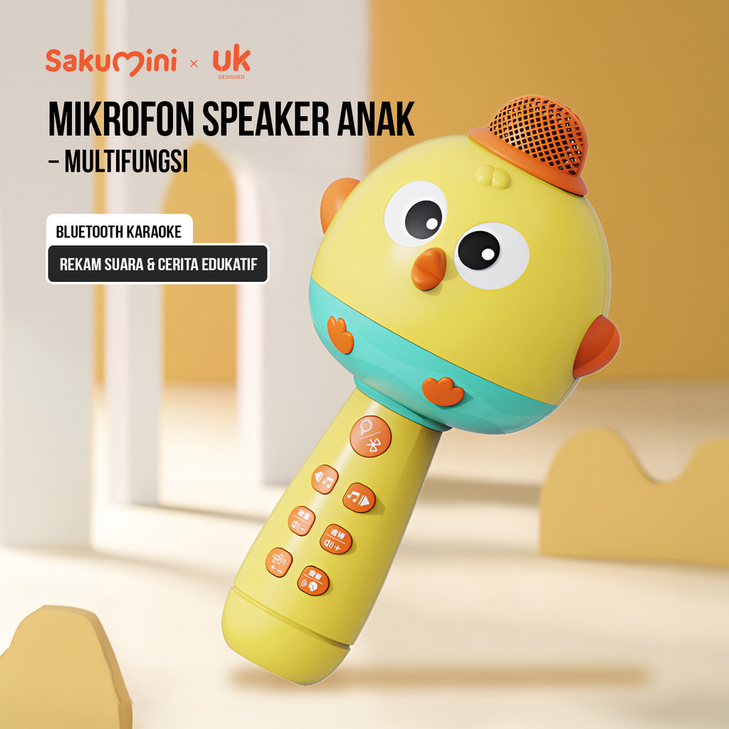Sakumini Mainan Mikrofon Anak Mikrofon Bluetooth Wireless