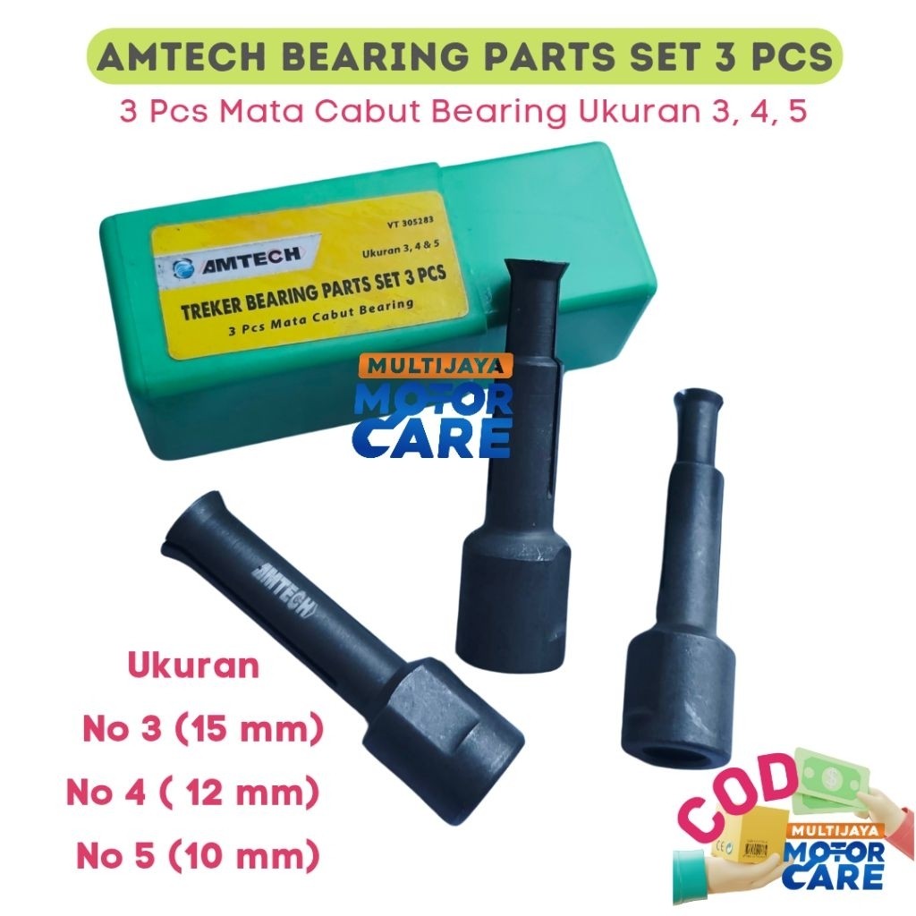 AMTECH Bearing Puller Parts Set 3 Pcs Mata Treker Bearing Disassembler Treker Lepas Bearing CVT