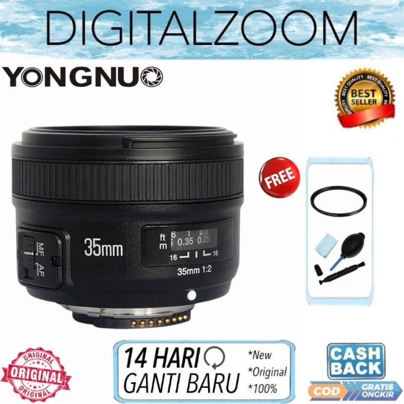 Yongnuo 35MM F2 Nikon - Lensa Yongnuo 35MM F2 For Nikon