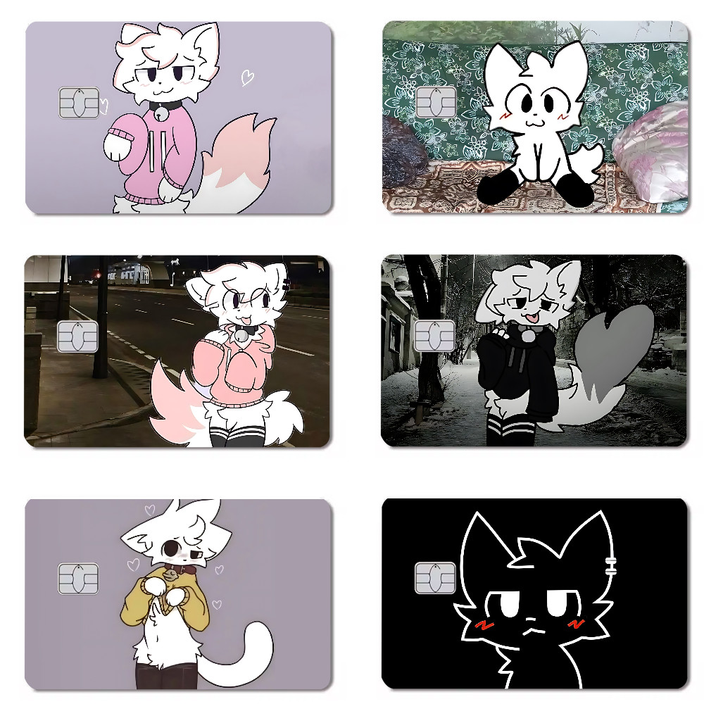 

B-boykisser Stickers For Debit Credit Card Anime Spend Or Save Funny Shell On Off Ultra Thin No Fade Sticker Skin Cover Film