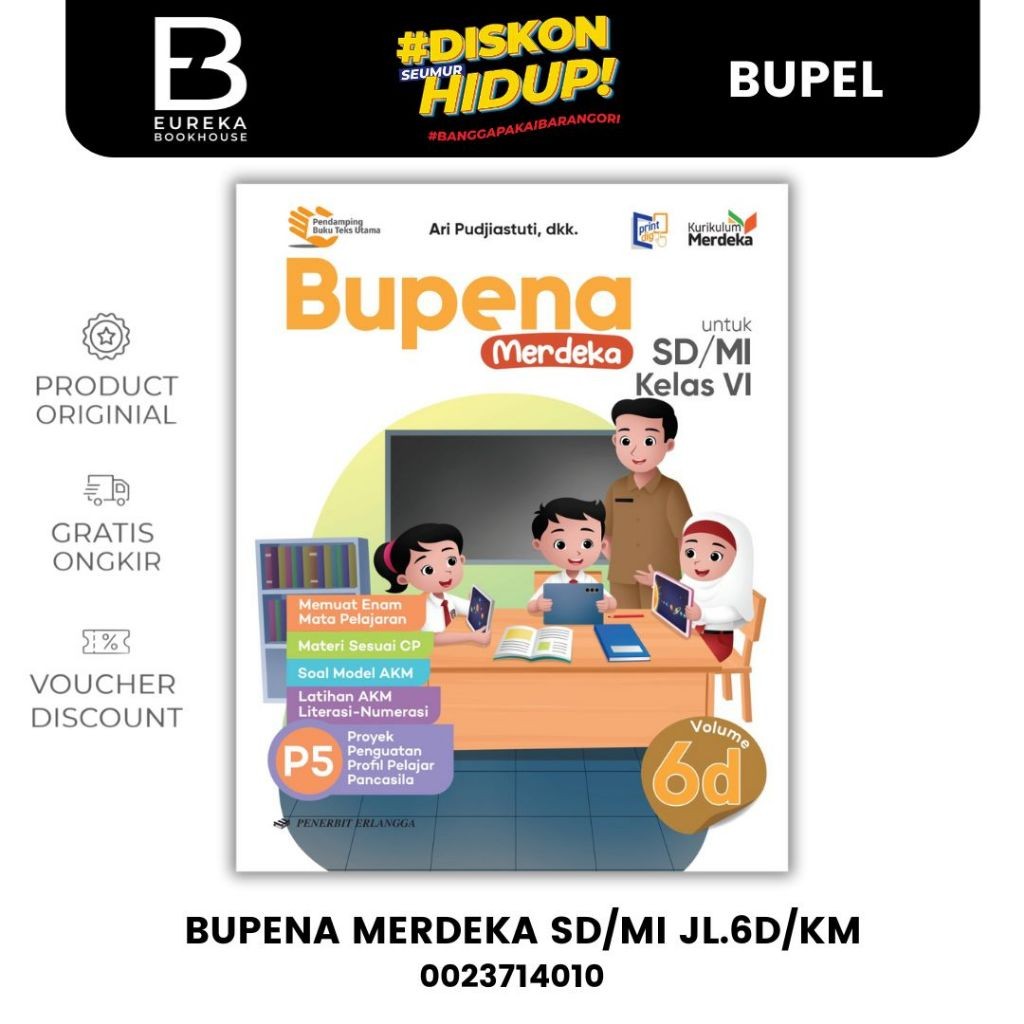ERLANGGA - ERLANGGA - BUPENA MERDEKA SD/MI KELAS 6 JILID 6D - KURIKULUM MERDEKA