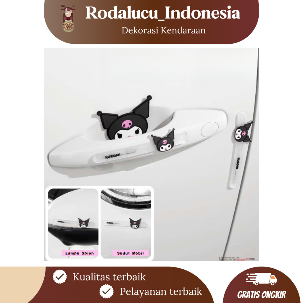 [RODALUCU] Karet Pelindung pintu mobil karakter Sanrio - Strip karet Anti-Tabrakan pelindung Pintu M