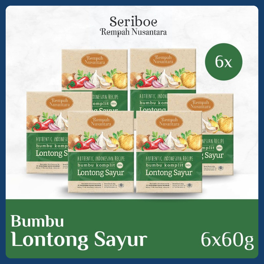 

Bumbu Lontong Sayur Seriboe Rempah Nusantara (60 gr X 6 pcs)