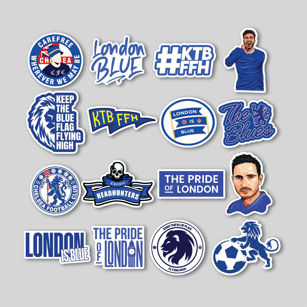 

Sticker Pack Chelsea | Sticker Tumbler | Stiker Laptop Koper Helm