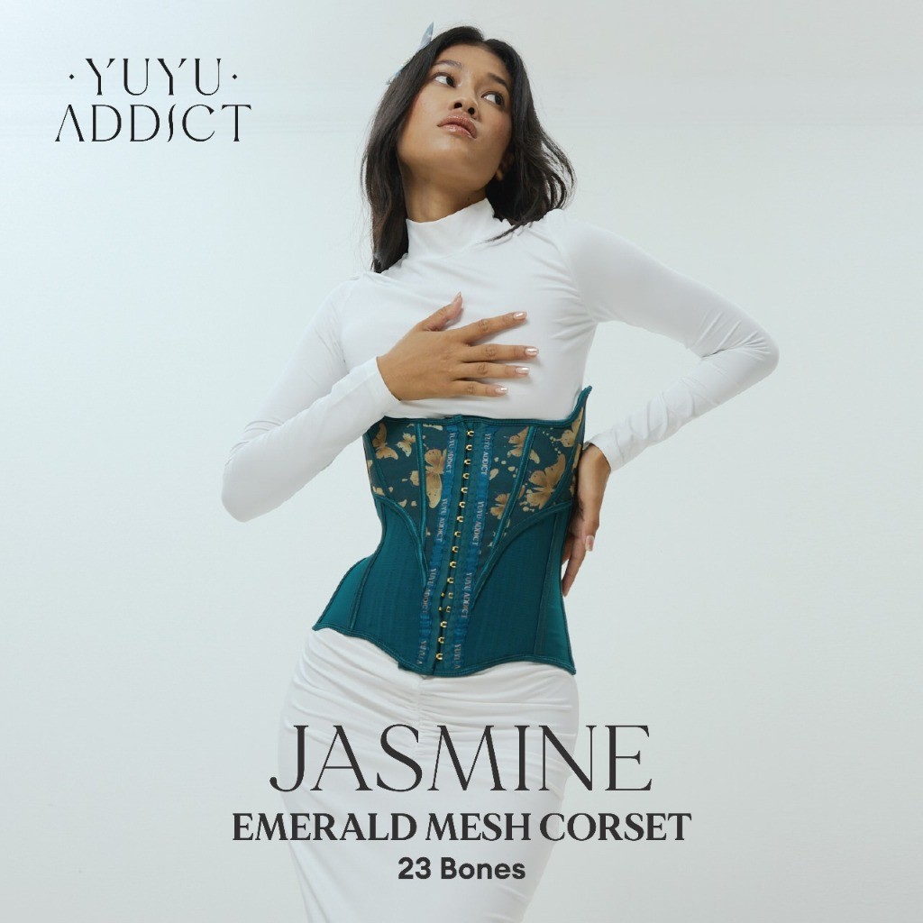 YUYUADDICT - Jasmine Emerald Mesh Corset 2025