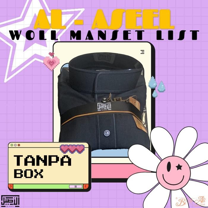 [TANPA BOX] Jubah Al Aseel Premium Woll Dewasa Manset List Import Arab Saud