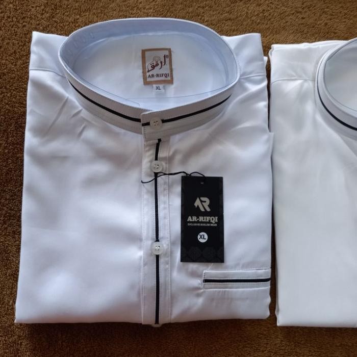 Terbaru Gamis Pria / Jubah Pria / Jubah Arab /Jubah ARRIFQI - Putih, S