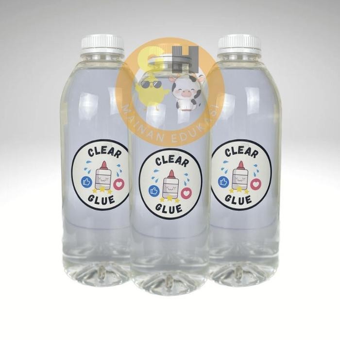 Clear Glue Lem Bening Transparan 1 KG Mirip Povinal Lem Slime TANPA CAMPURAN AIR 100 byGHEduPlay ana