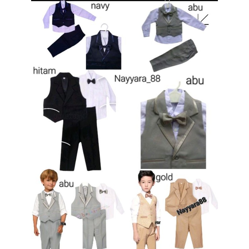setelan rompi jas anak laki laki 1-13tahun setelan rompi tuxedo anak laki  CO
