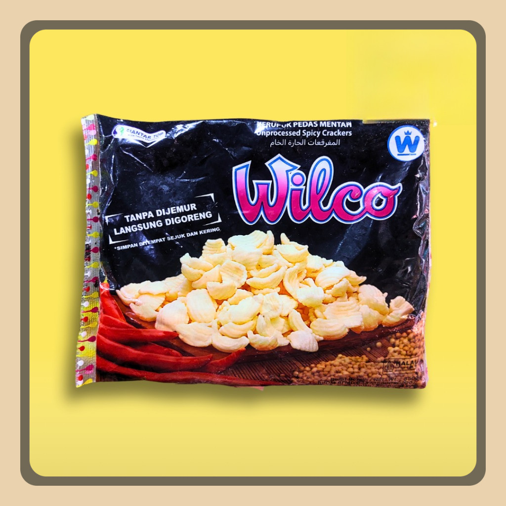 

KERUPUK WILCO KERUPUK BUKUR PEDAS 350gram