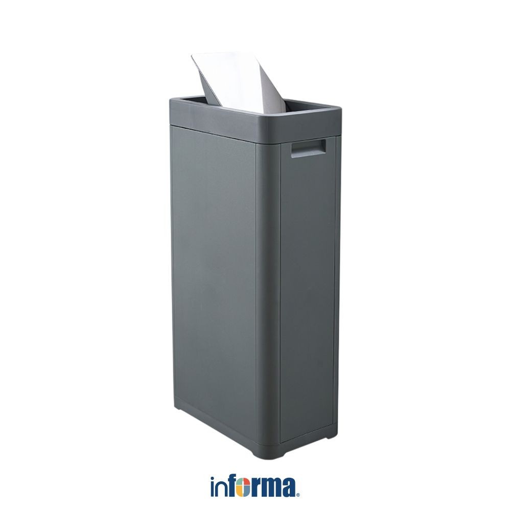 Informa 32 ltr Finn Tempat Sampah Swing - Abu-Abu Tong Wadah Pembuangan Alat Kebersihan Trash Bin Pl