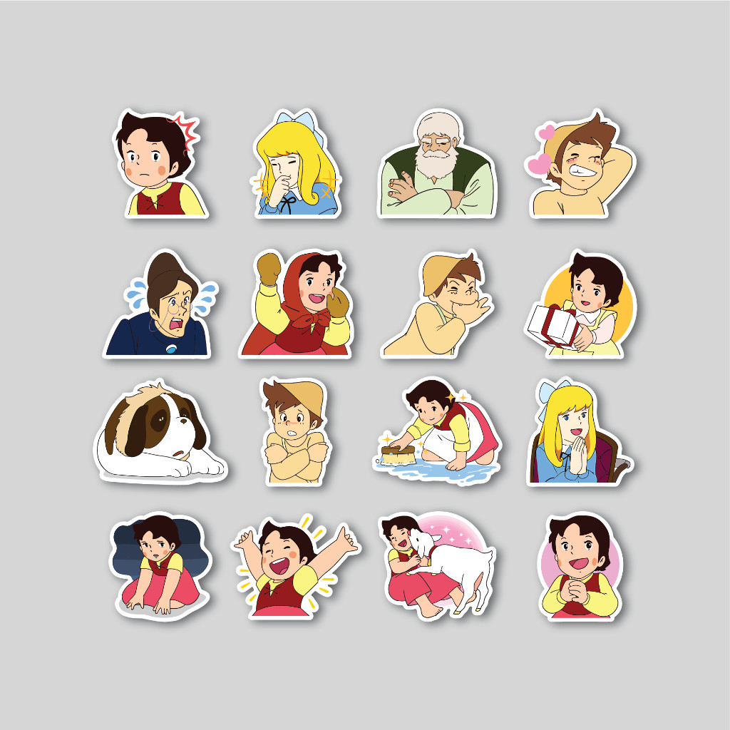 

Sticker Pack Heidi A Girl Of The Alps | Sticker Tumbler | Stiker Laptop Koper Helm