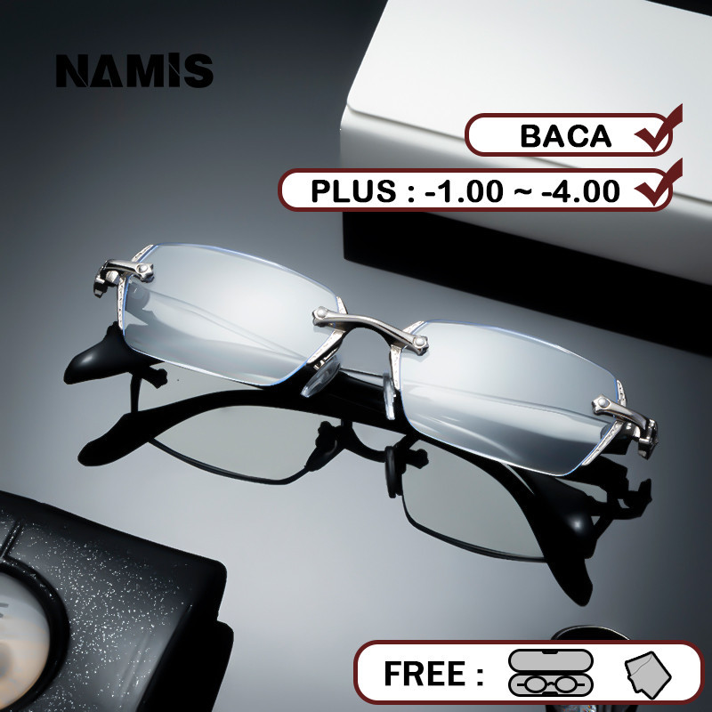 Namis Kacamata Baca Plus Anti Radiasi Blueray Pria Wanita
Rimless Kaca Mata Optik 228