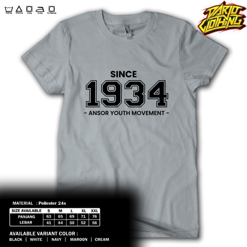 Kaos DarjoClothing - KAOS ANSOR | KAOS 1934 | KAOS NAHDLATUL ULAMA | KAOS ANSOR 1934