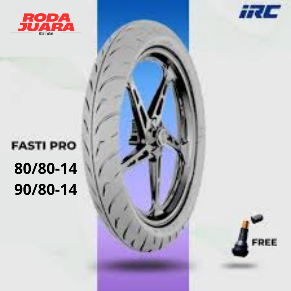 BAN IRC RACING RING 14 80/80-14 90/80-14 FASTI 2 SATUAN/SEPASANG BAN TUBELES MATIC SOFTCOMPOND