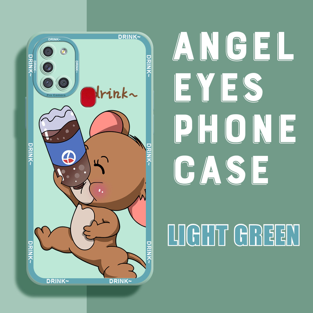 Softcase Kartun Casing For Compitable With Samsung A21S  Ponsel Asli Baru  Ponsel Karet Lembut Desai