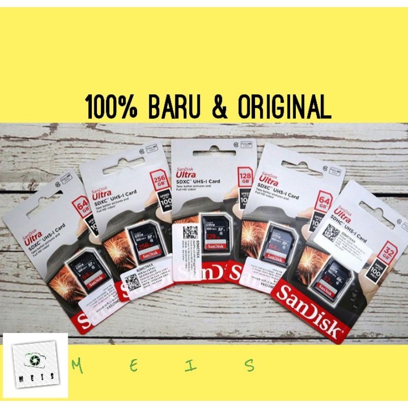 Memori Kamera Sandisk 16GB 32GB 64GB 128GB - Pocket Saku Digital DSLR Mirrorless Handycam terlaris