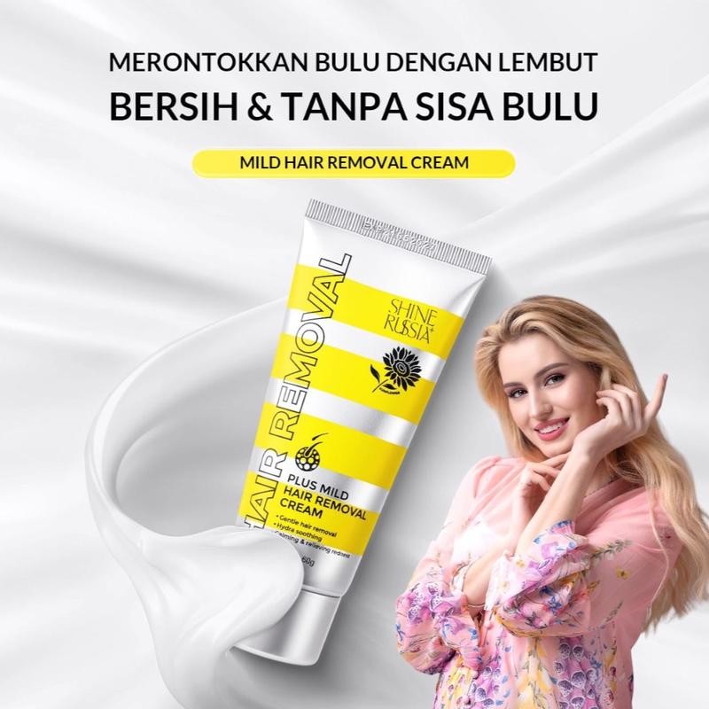 

Shine Russia + PERONTOK BULU - Sunflower Hair Removal Cream - Krim Perontok Bulu Ketiak dan Bulu Lainnya - Krim Waxing Yang Mencerahkan Kulit - Perontok Bulu Disekitar Area Kemaluan Tanpa Iritasi