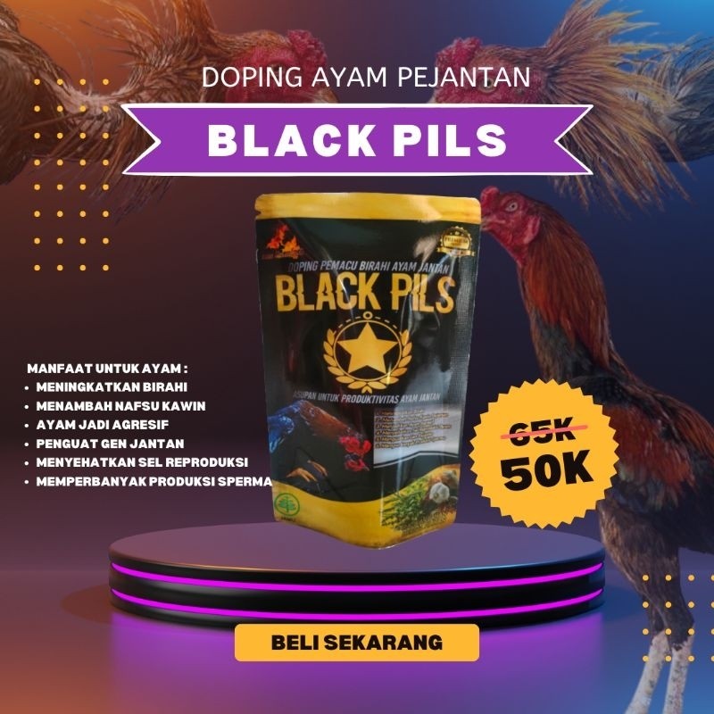 Obat Ayam Jawara BLACK PILS Birahi tinggi gen kuat