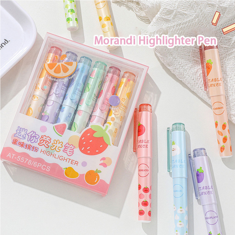 

Highlighter Pen Aesthetic / Spidol Warna Warni 1 Set / Stabilo Macaron Pena Pastel Pen Alat Tulis For Student Back To School Office Stationery