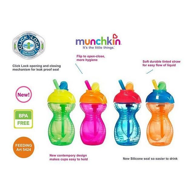 Munchkin Flip Straw Cup