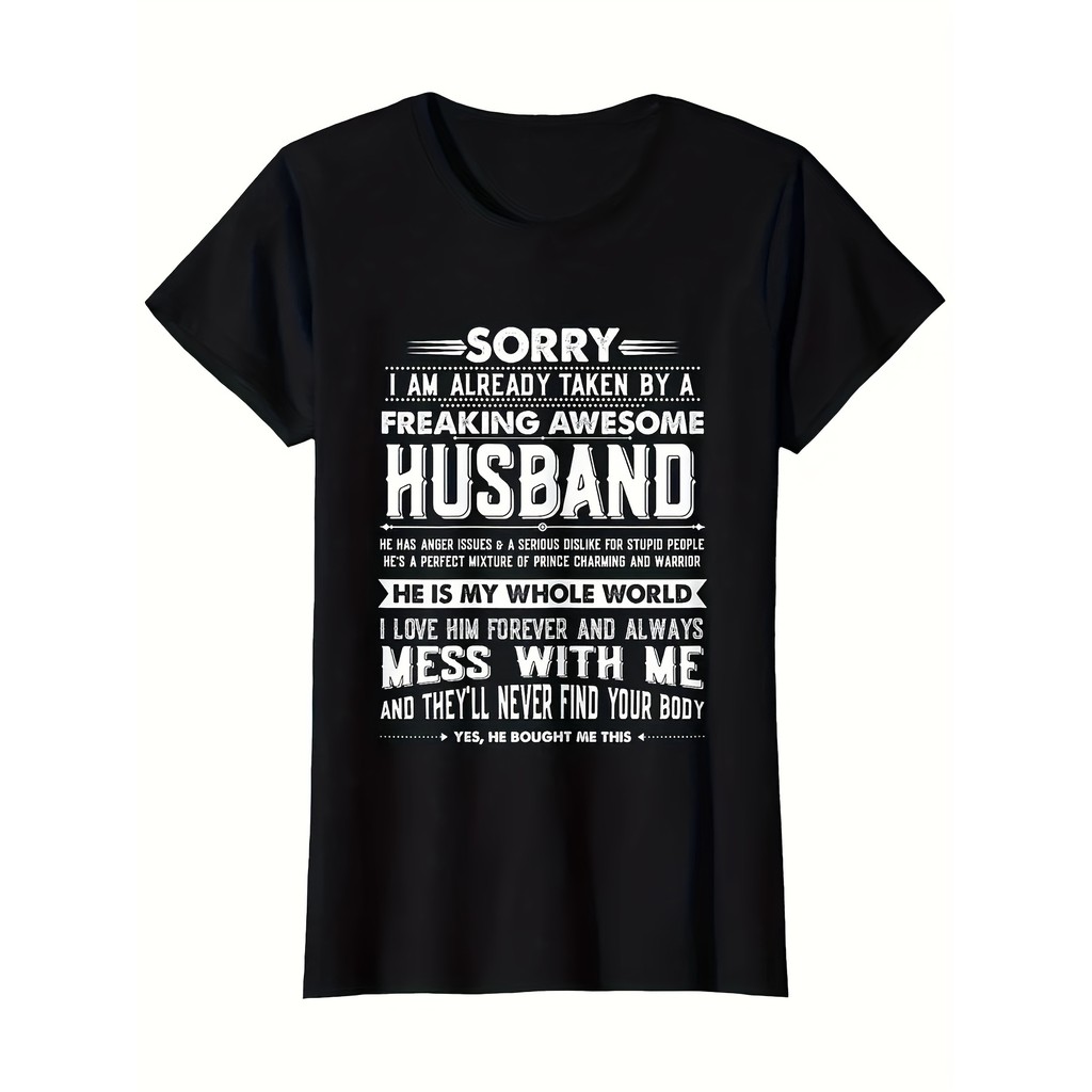 Kaos Couple Lucu Istri Suami Keren Bahan 100 Katun Hitam Tulisan Putih Desain Keren Nyaman Dipakai  