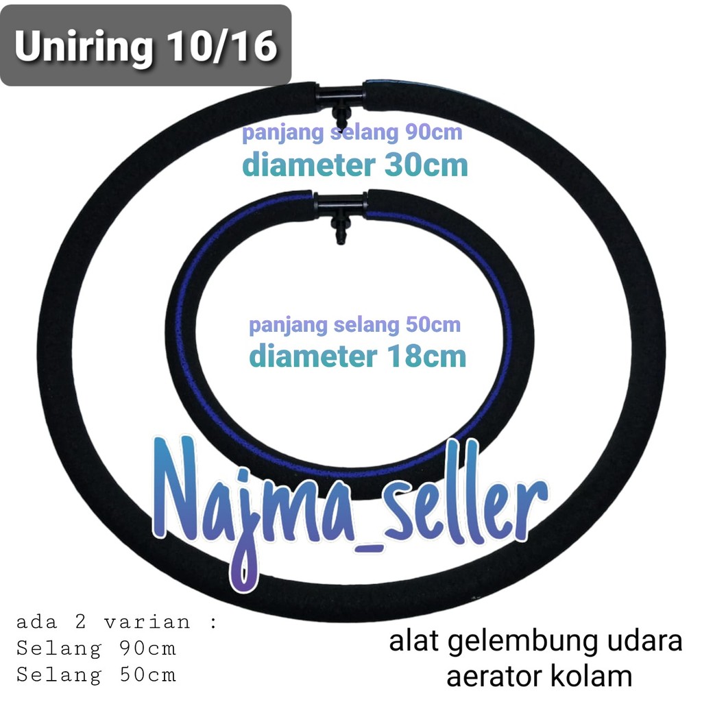 Selang Uniring aerator. selang 10/16mm, diameter uniring 30cm