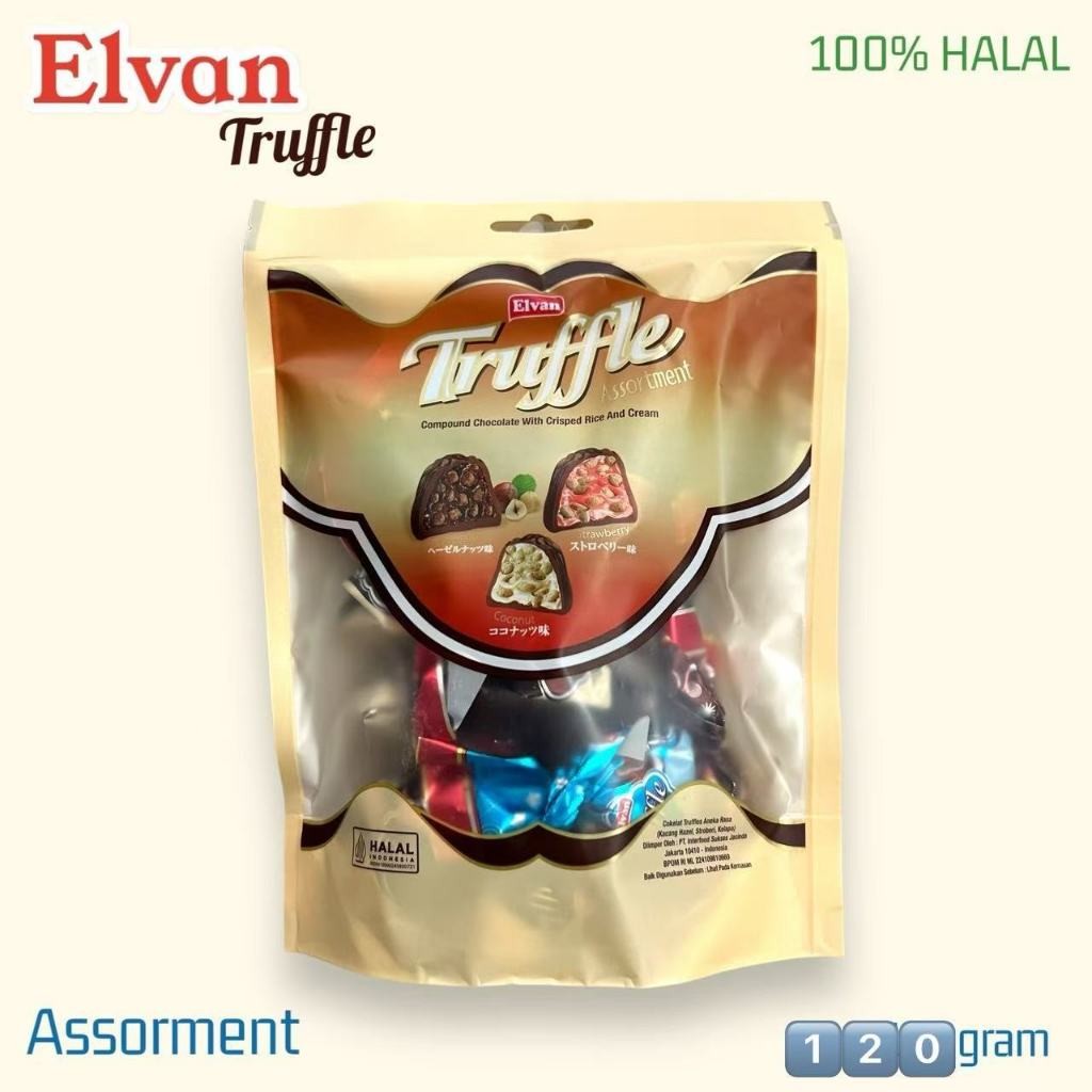 

Elvan Truffle Assortment 120gram Halal