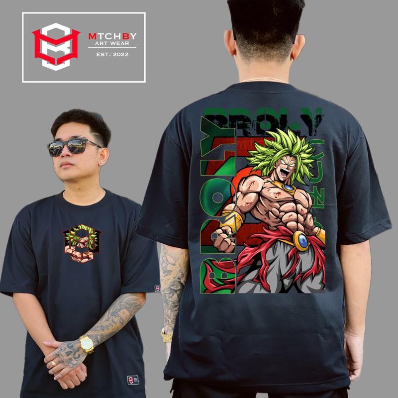 Broly |       Bola Naga |       Kaos Anime |       Kemeja Oversized Vintage dengan Pola Cetak Lengan