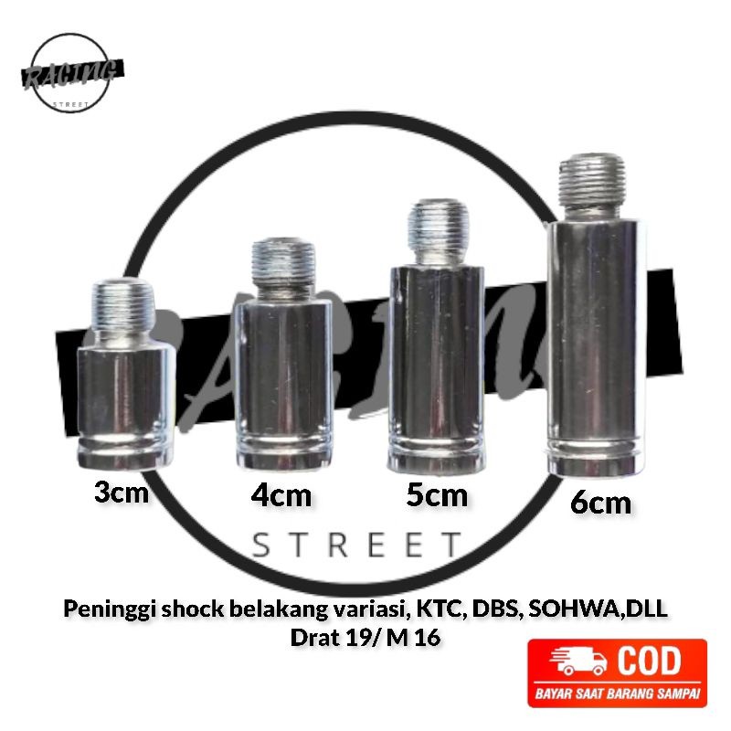 Peninggi Shock Belakang Sambungan Shockbreaker Belakang untuk shockbreaker Tabung Anting variasi, DR