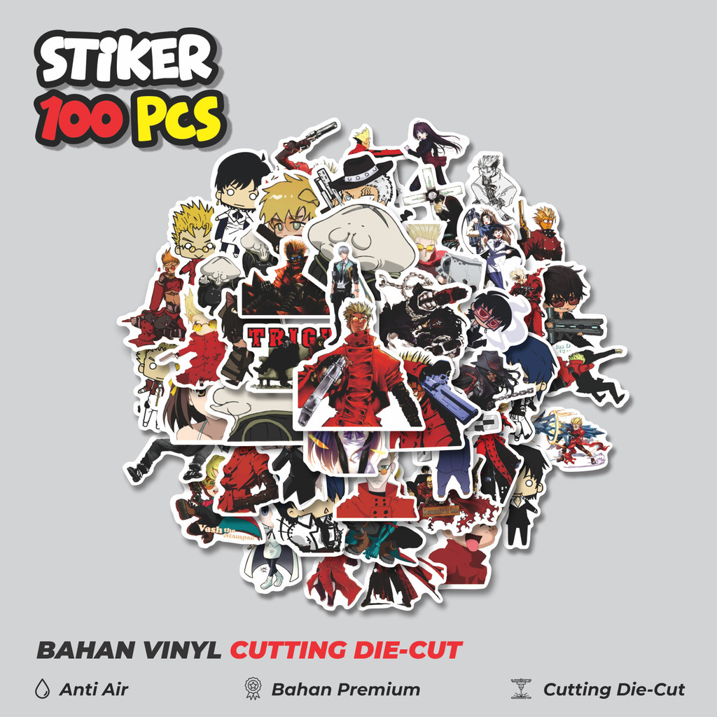 

Terbaru! 50 pcs Sticker Anime Trigun Dekorasi Lucu Kreatif untuk Notebook, Skateboard, HP