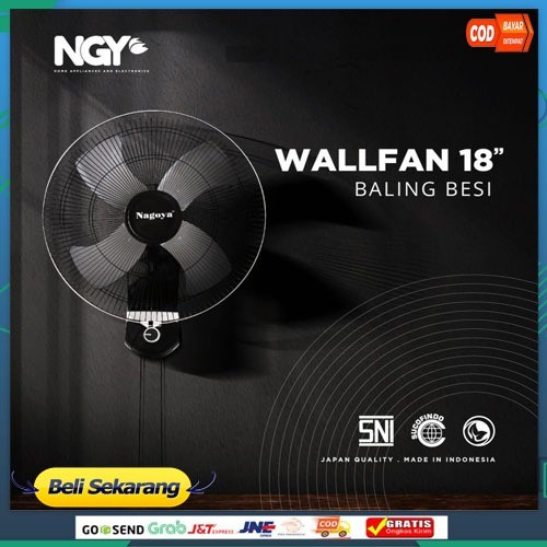 Kipas Angin Dinding Gantung Besi 18 inc / Nagoya Tornado Wall Fan NG-18WFCO