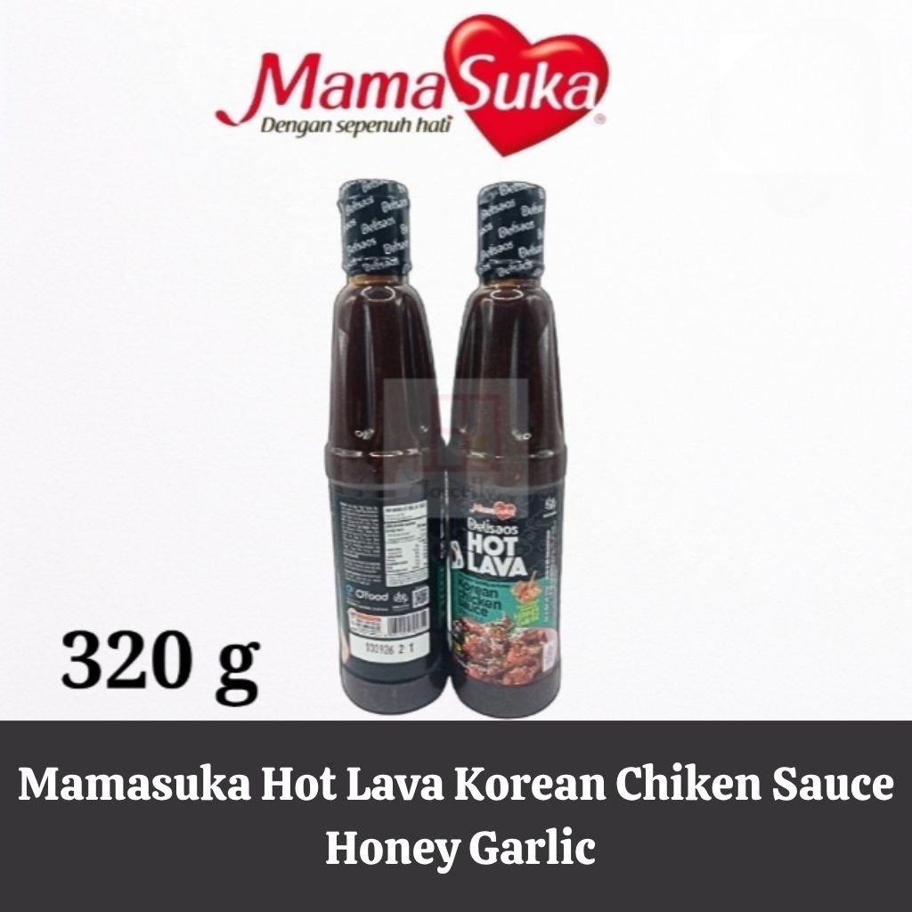 

JOSCELLY.ID MAMASUKA Delisaos Hot Lava Korean Chicken Sauce / Saus Ayam Goreng Ala Korea Honey Garlic 320 gr