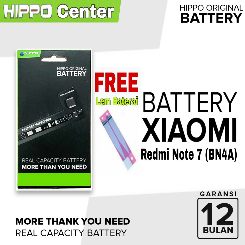 Baterai Hippo Xiaomi Redmi Note 7 / Redmi Note 7 Pro baterai ( BN4A ) - BATERAI