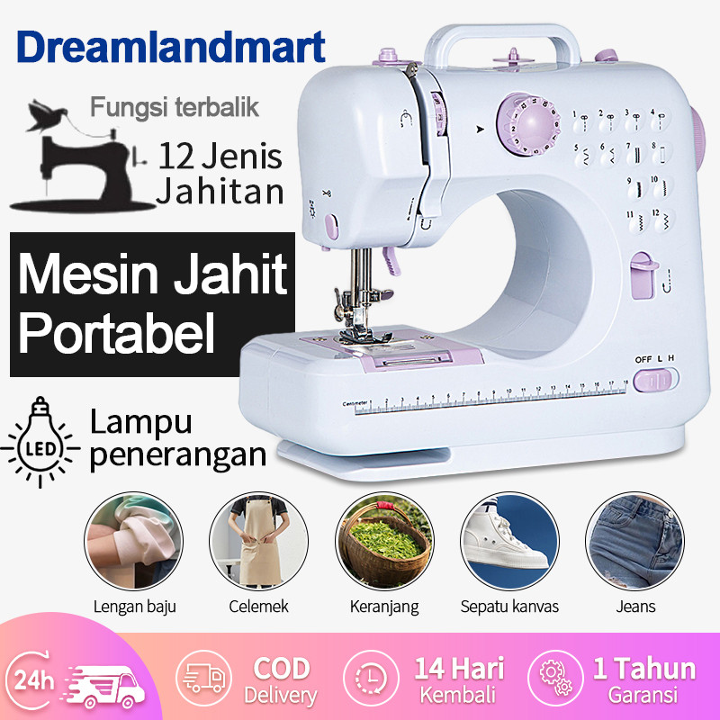 Mesin Jahit Mini Portabel +Lampu/Mesin Jahit Mini / Mesin Jahit Listrik Pakaian Jahit TanganCO