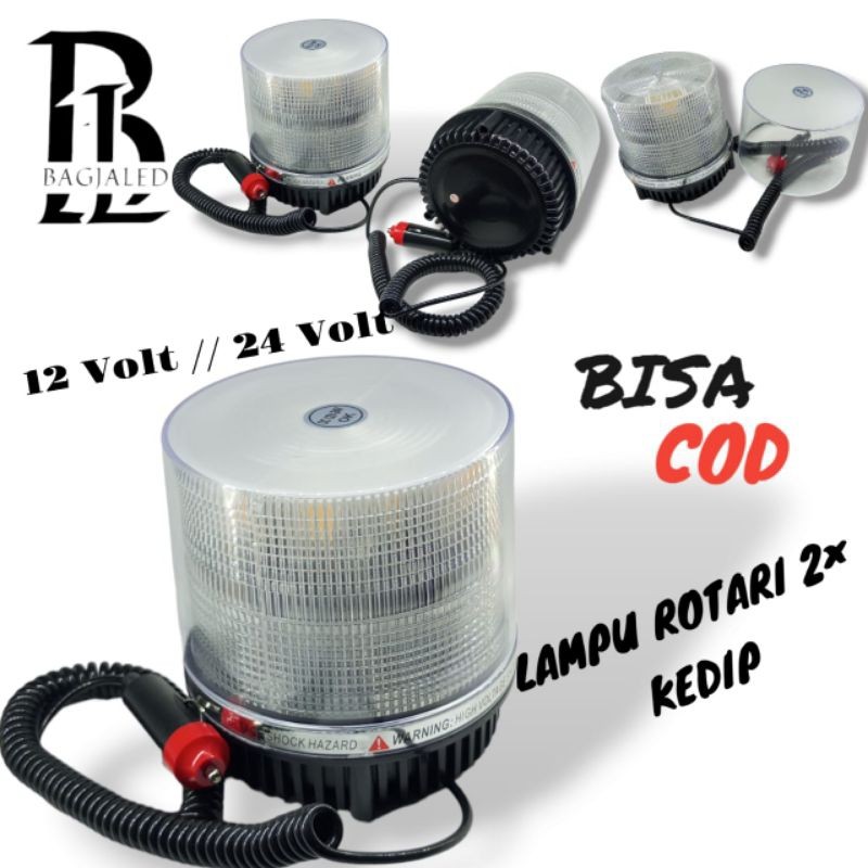 Lampu Rotary Kedip 2Kali Terang 12/24V Rakitanco